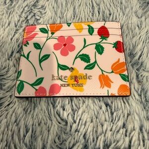 NWT Kate Spade Multicolor Floral Card Holder